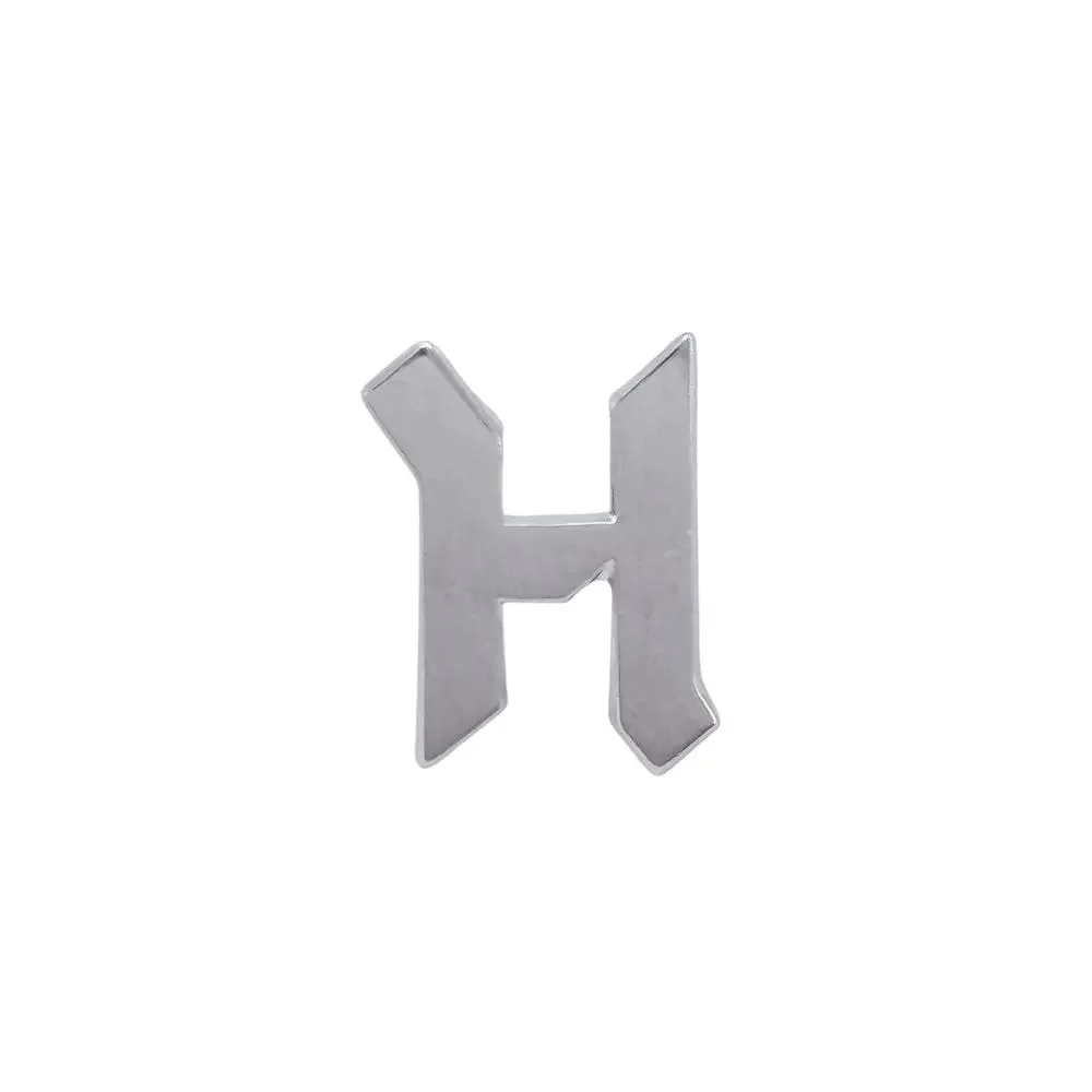 Vintage Sterling Silver 925 Personalized H Tie Tack Pin